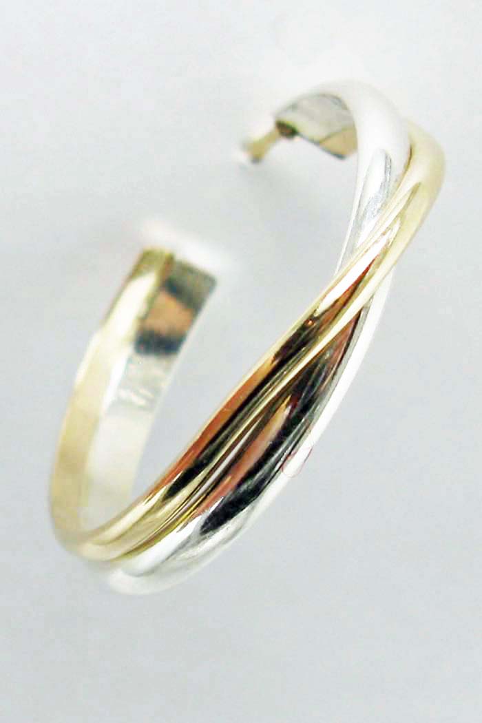Medium Gold and Silver Hoops